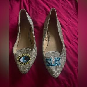 Eye Slay glitter flats